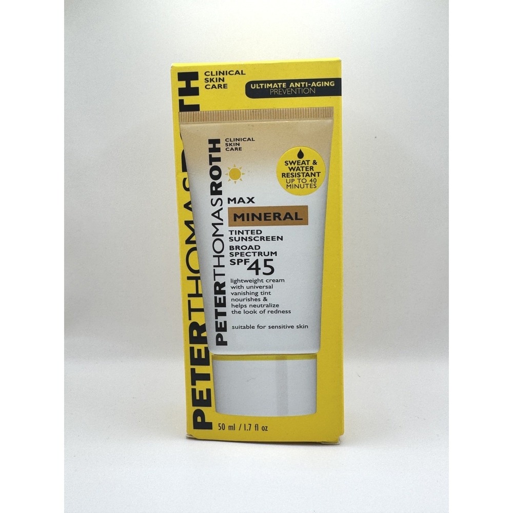 Peter Thomas Roth‎ Max Mineral Tinted Sunscreen SPF 45 Lightweight Cream 1.7 oz